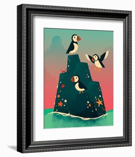 Puffin Rock-Michael Buxton-Framed Art Print