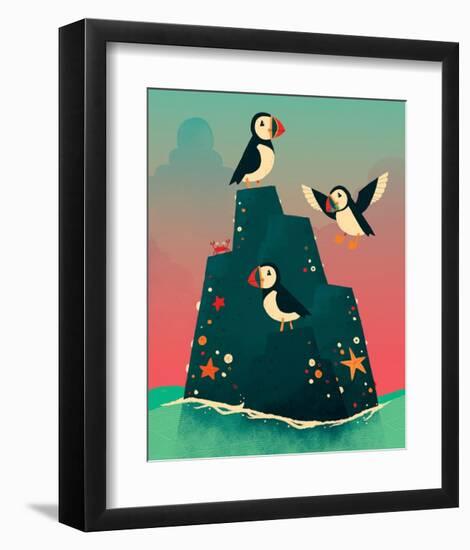 Puffin Rock-Michael Buxton-Framed Art Print