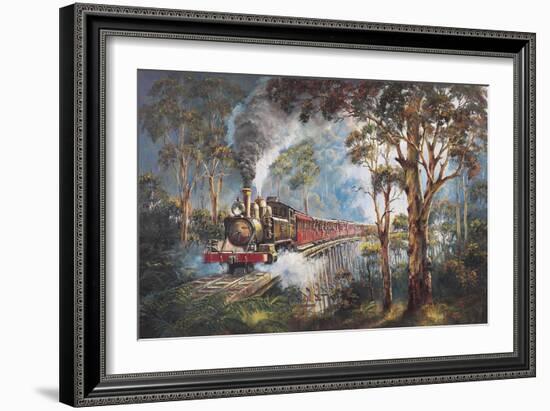 Puffing Billy 1-John Bradley-Framed Giclee Print