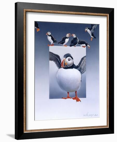 Puffins-Harro Maass-Framed Giclee Print