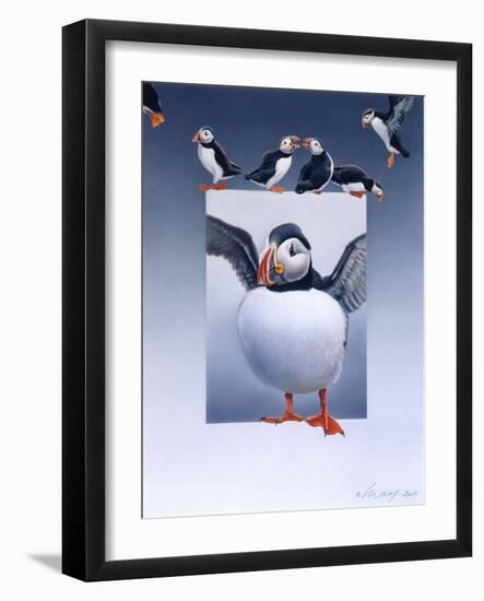 Puffins-Harro Maass-Framed Giclee Print