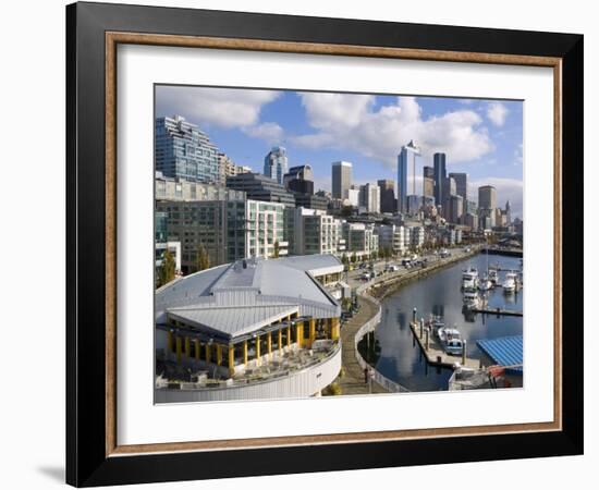 Puffy clouds over Seattle, Washington, USA-Janis Miglavs-Framed Photographic Print