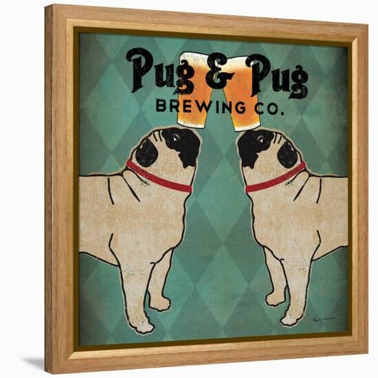 Pug and Pug Brewing Square-Ryan Fowler-Framed Stretched Canvas