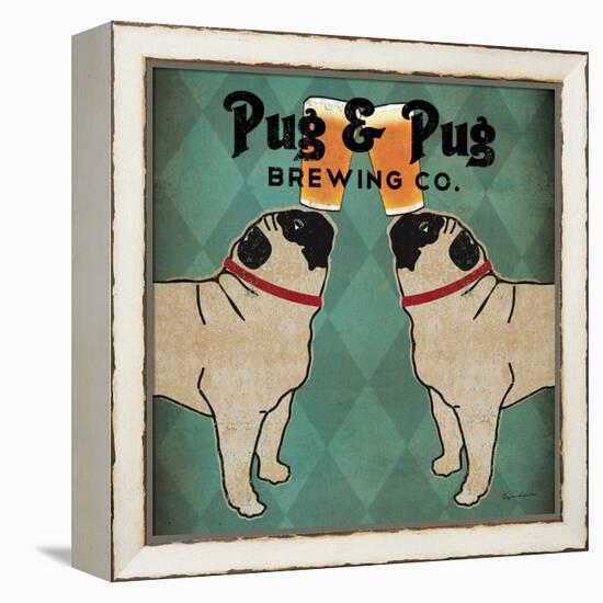 Pug and Pug Brewing Square-Ryan Fowler-Framed Stretched Canvas