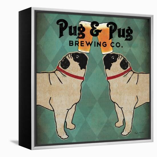 Pug and Pug Brewing Square-Ryan Fowler-Framed Stretched Canvas