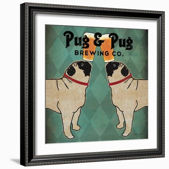 Pug and Pug Brewing Square-Ryan Fowler-Framed Premium Giclee Print