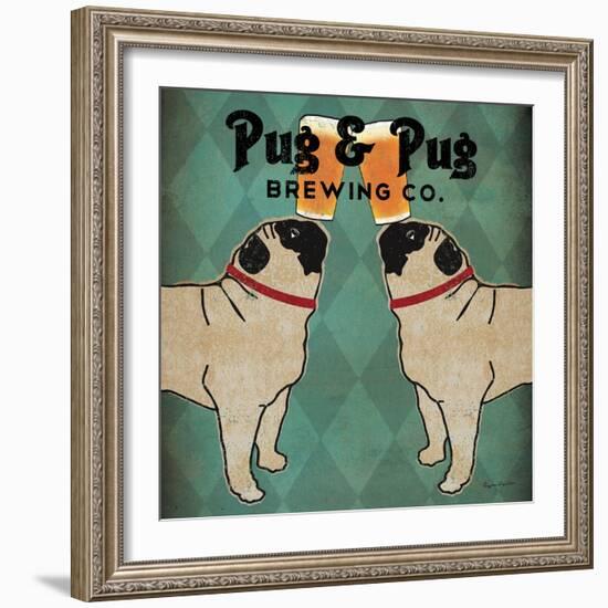 Pug and Pug Brewing Square-Ryan Fowler-Framed Art Print