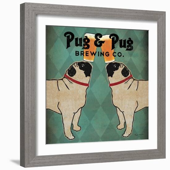 Pug and Pug Brewing Square-Ryan Fowler-Framed Art Print