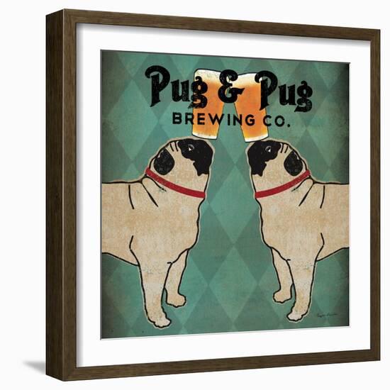 Pug and Pug Brewing Square-Ryan Fowler-Framed Art Print