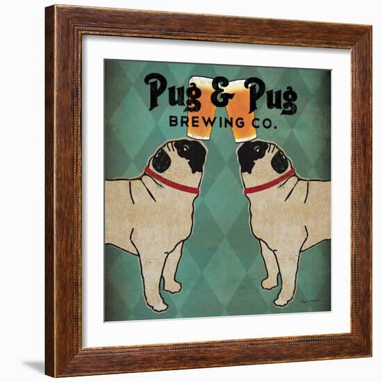 Pug and Pug Brewing Square-Ryan Fowler-Framed Art Print