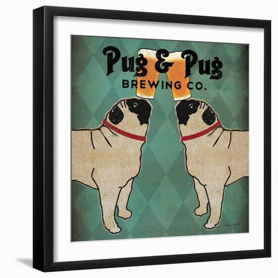 Pug and Pug Brewing Square-Ryan Fowler-Framed Art Print