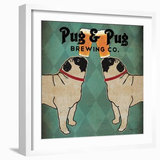 Pug and Pug Brewing Square-Ryan Fowler-Framed Art Print