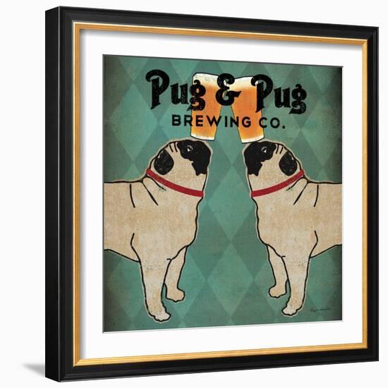 Pug and Pug Brewing Square-Ryan Fowler-Framed Art Print