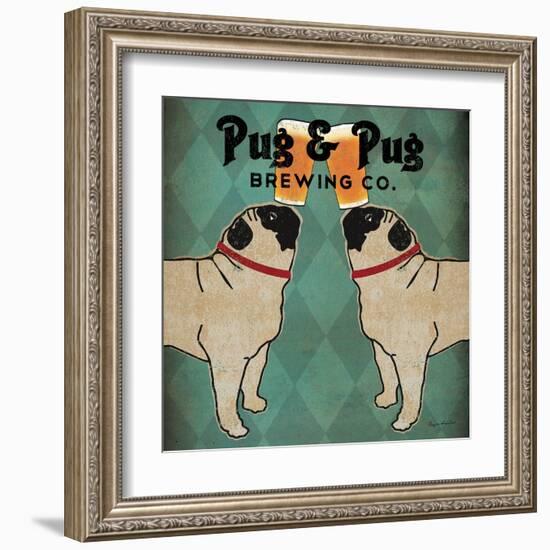 Pug and Pug Brewing Square-Ryan Fowler-Framed Art Print