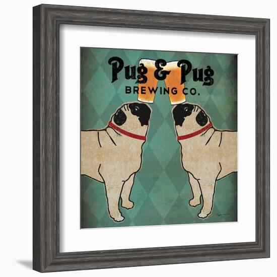 Pug and Pug Brewing Square-Ryan Fowler-Framed Art Print