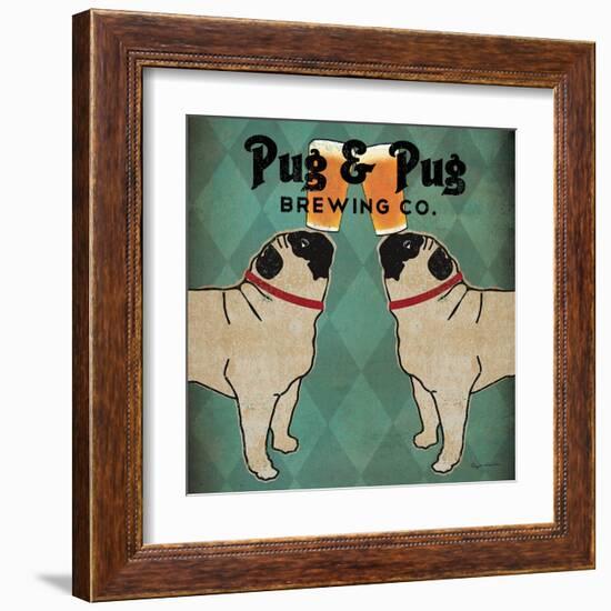 Pug and Pug Brewing Square-Ryan Fowler-Framed Art Print