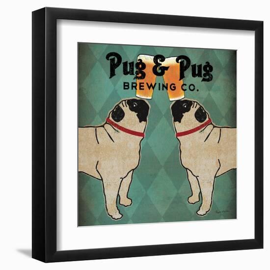 Pug and Pug Brewing Square-Ryan Fowler-Framed Art Print