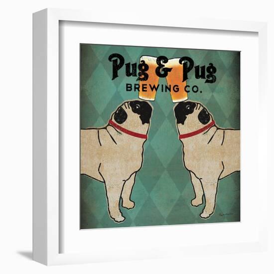 Pug and Pug Brewing Square-Ryan Fowler-Framed Art Print