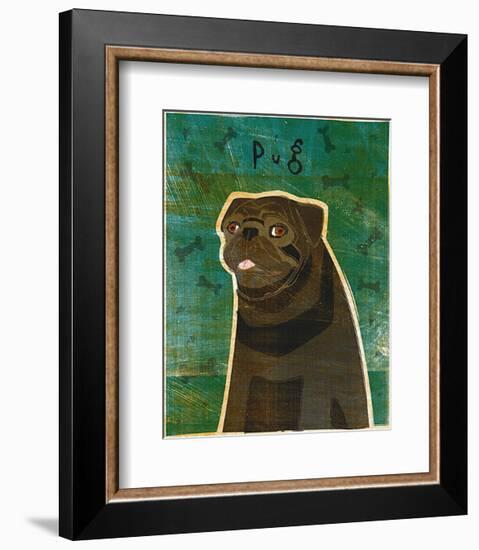 Pug (black)-John Golden-Framed Art Print