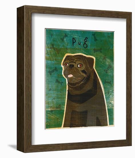 Pug (black)-John Golden-Framed Art Print