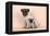 Pug Dog Adult and Puppy-null-Framed Premier Image Canvas