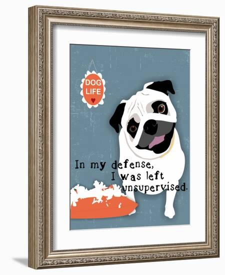 Pug Dog Life-Ginger Oliphant-Framed Art Print