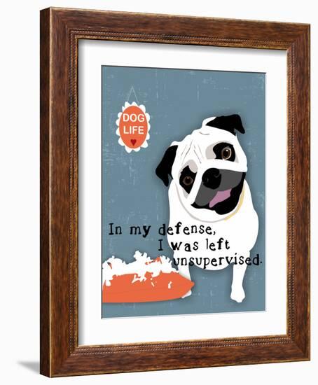 Pug Dog Life-Ginger Oliphant-Framed Art Print