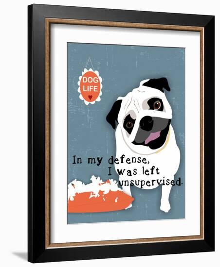 Pug Dog Life-Ginger Oliphant-Framed Art Print