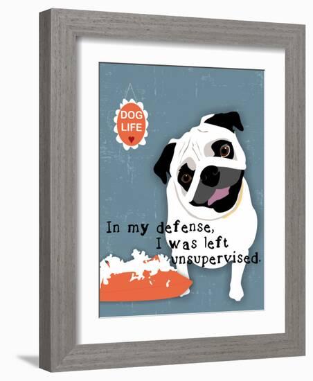 Pug Dog Life-Ginger Oliphant-Framed Art Print