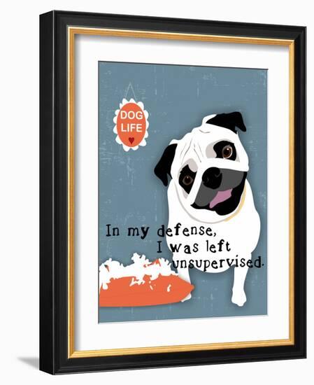 Pug Dog Life-Ginger Oliphant-Framed Art Print