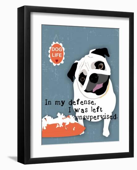 Pug Dog Life-Ginger Oliphant-Framed Art Print