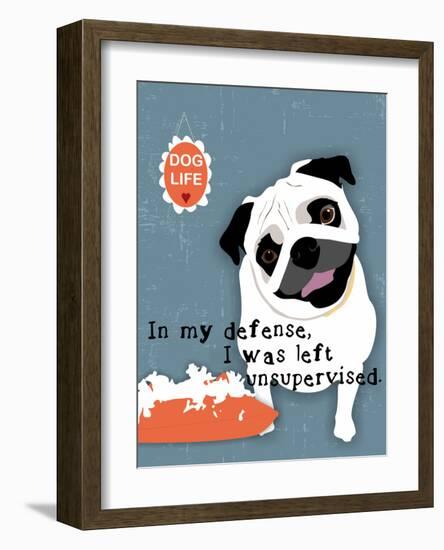 Pug Dog Life-Ginger Oliphant-Framed Art Print