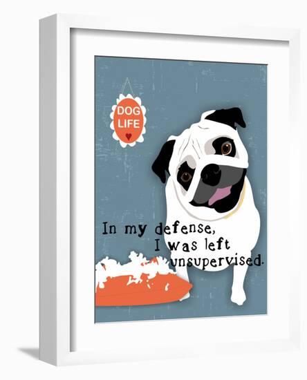 Pug Dog Life-Ginger Oliphant-Framed Art Print