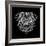 Pug Head Black Mesh-Lisa Kroll-Framed Art Print