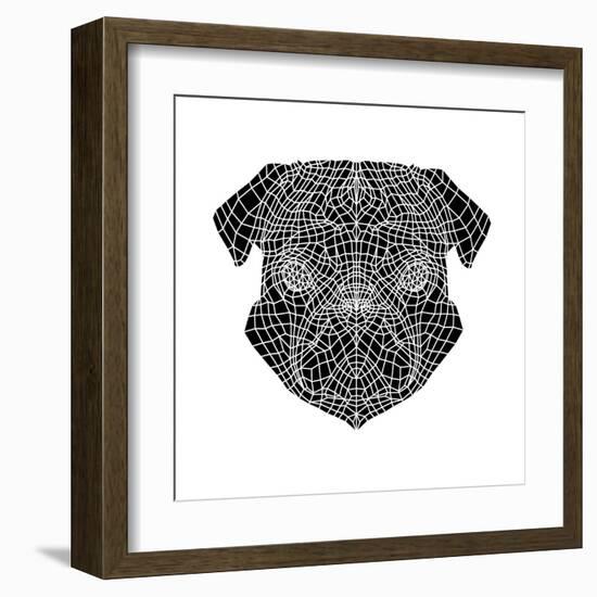 Pug Head Mesh-Lisa Kroll-Framed Art Print