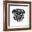 Pug Head Mesh-Lisa Kroll-Framed Art Print