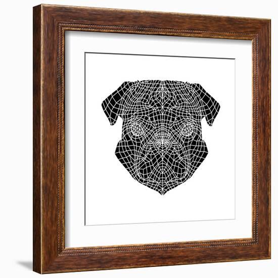 Pug Head Mesh-Lisa Kroll-Framed Art Print