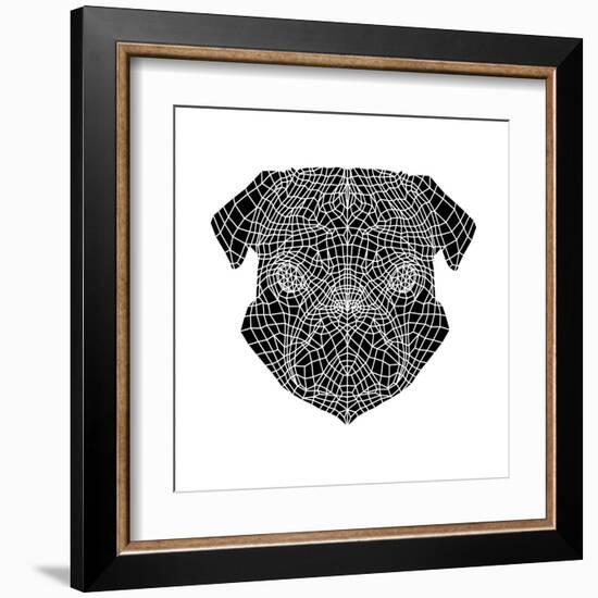 Pug Head Mesh-Lisa Kroll-Framed Art Print