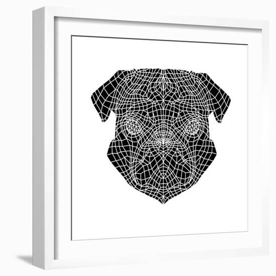 Pug Head Mesh-Lisa Kroll-Framed Art Print