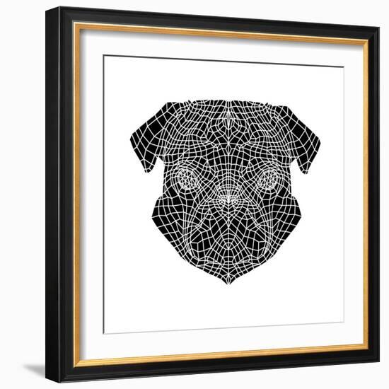 Pug Head Mesh-Lisa Kroll-Framed Art Print