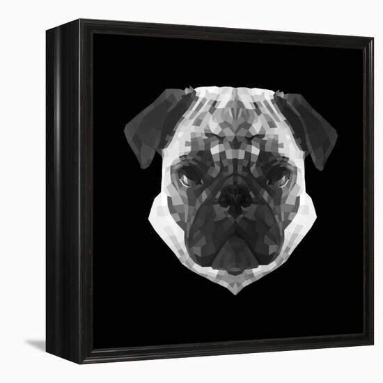 Pug Head-Lisa Kroll-Framed Stretched Canvas