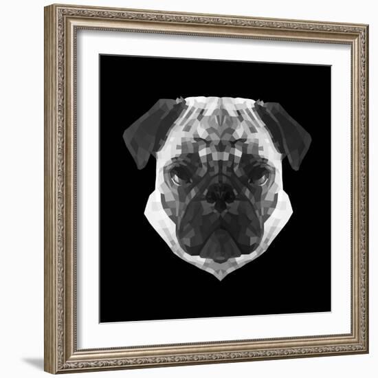 Pug Head-Lisa Kroll-Framed Art Print