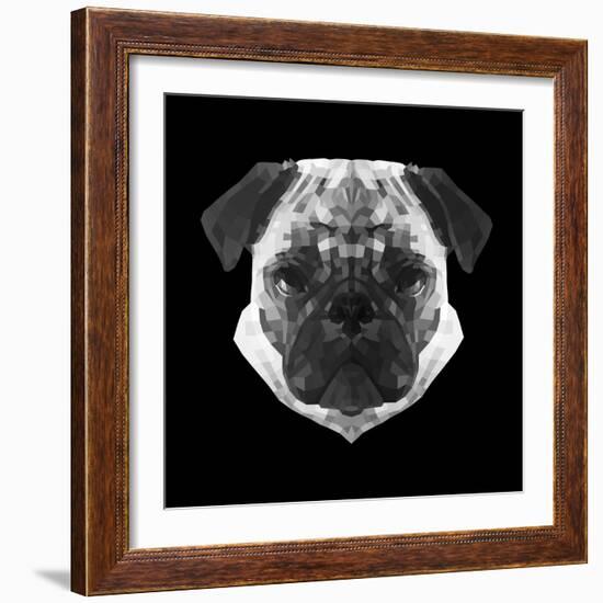 Pug Head-Lisa Kroll-Framed Art Print