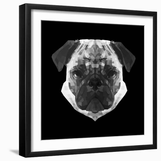 Pug Head-Lisa Kroll-Framed Art Print