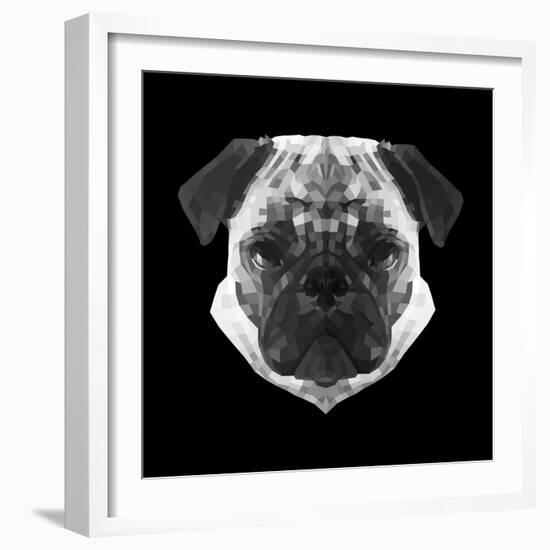 Pug Head-Lisa Kroll-Framed Art Print