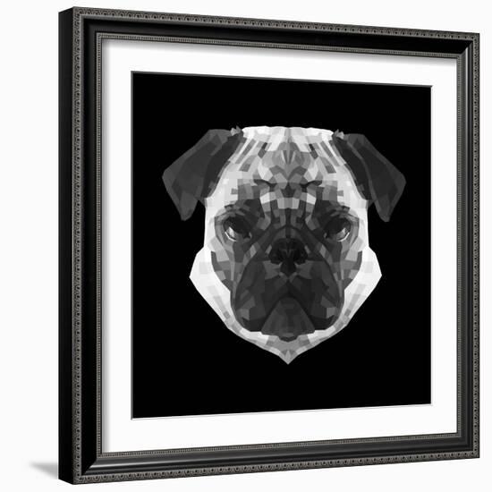 Pug Head-Lisa Kroll-Framed Art Print