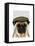 Pug in Flat Cap-Fab Funky-Framed Stretched Canvas