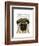 Pug in Flat Cap-Fab Funky-Framed Art Print