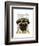 Pug in Flat Cap-Fab Funky-Framed Art Print