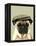 Pug in Flat Cap-Fab Funky-Framed Stretched Canvas